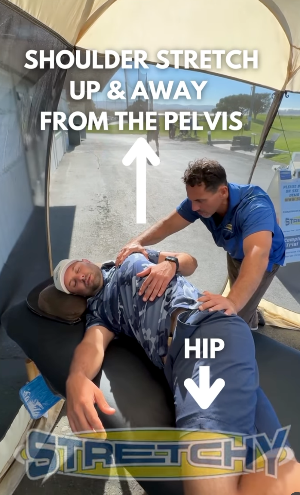 An assisted stretch from Stretchy.us